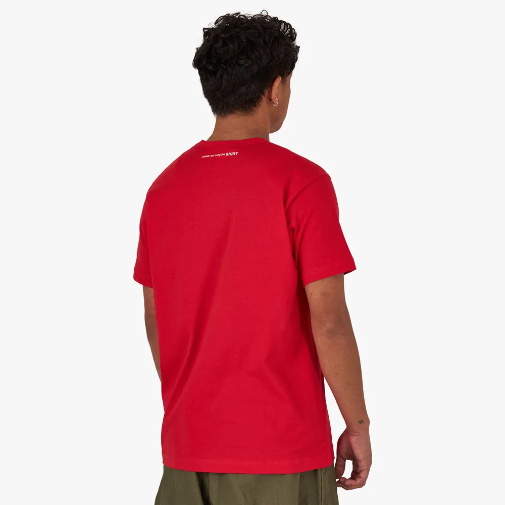 COMME des GARÇONS SHIRT Plain Jersey T-shirt / Red