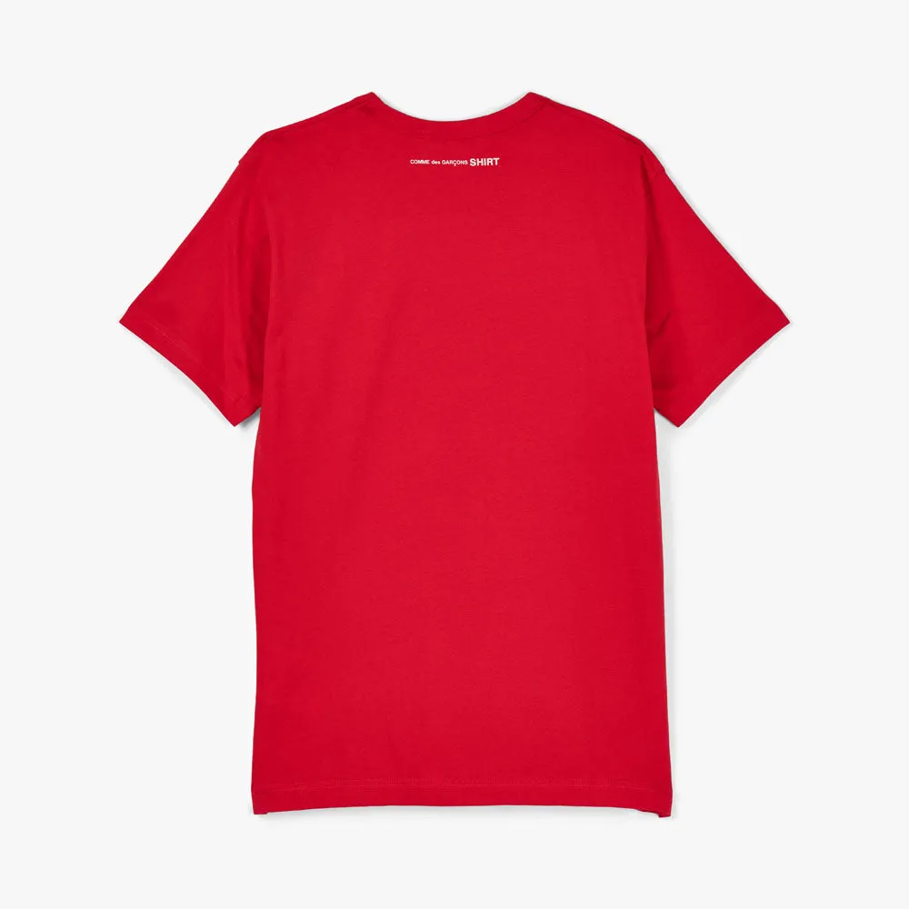 COMME des GARÇONS SHIRT Plain Jersey T-shirt / Red