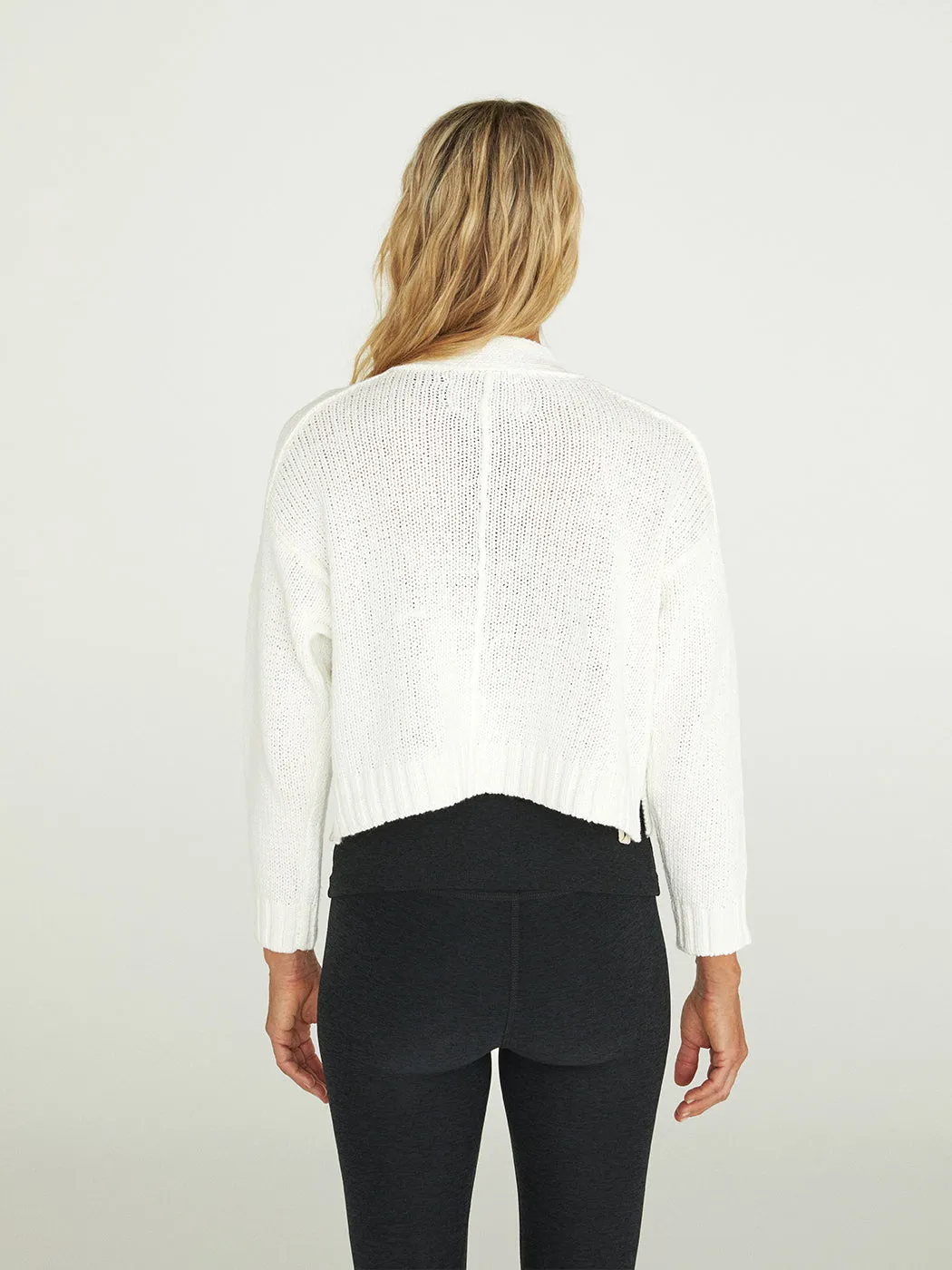 Cropped Cardigan - Salt White