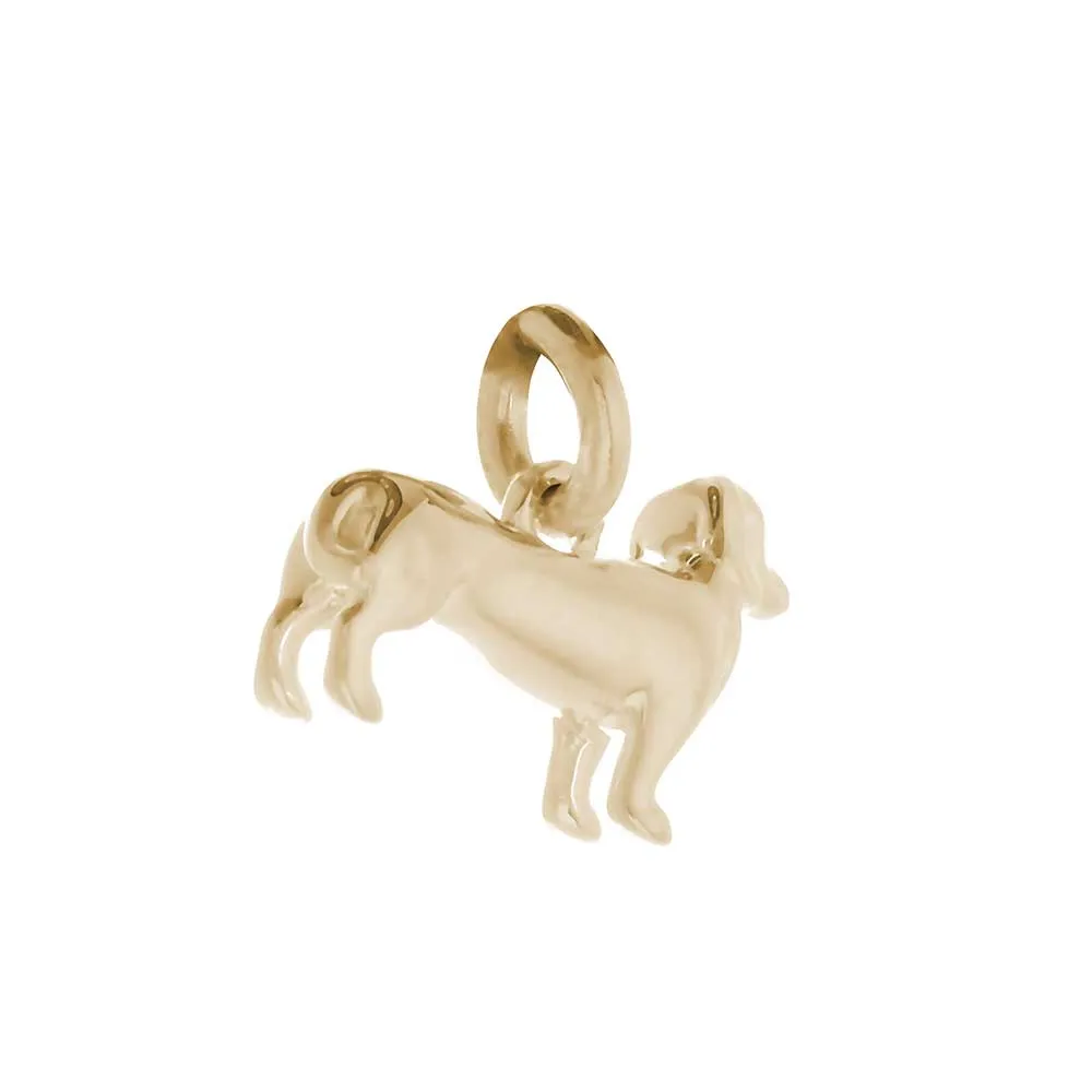 Dachshund Solid Gold Dog Charm