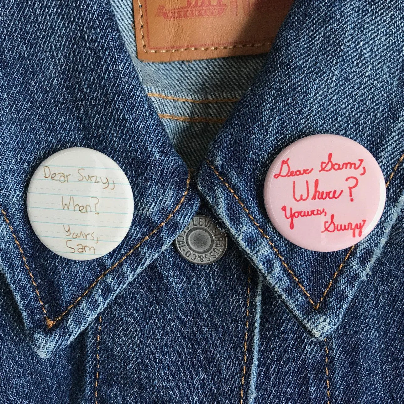 Dear Suzy & Dear Sam Moonrise Kingdom Buttons