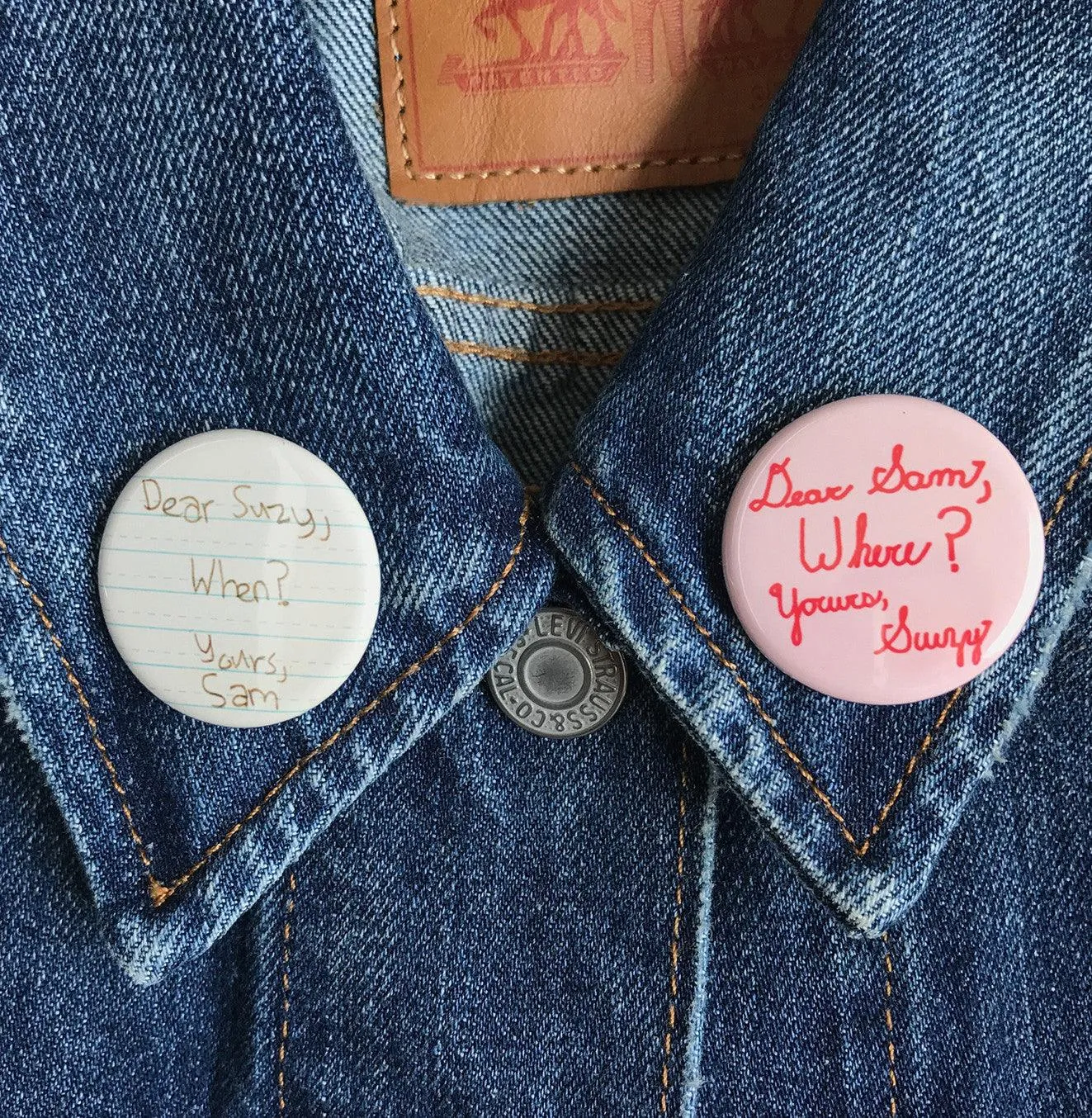 Dear Suzy & Dear Sam Moonrise Kingdom Buttons