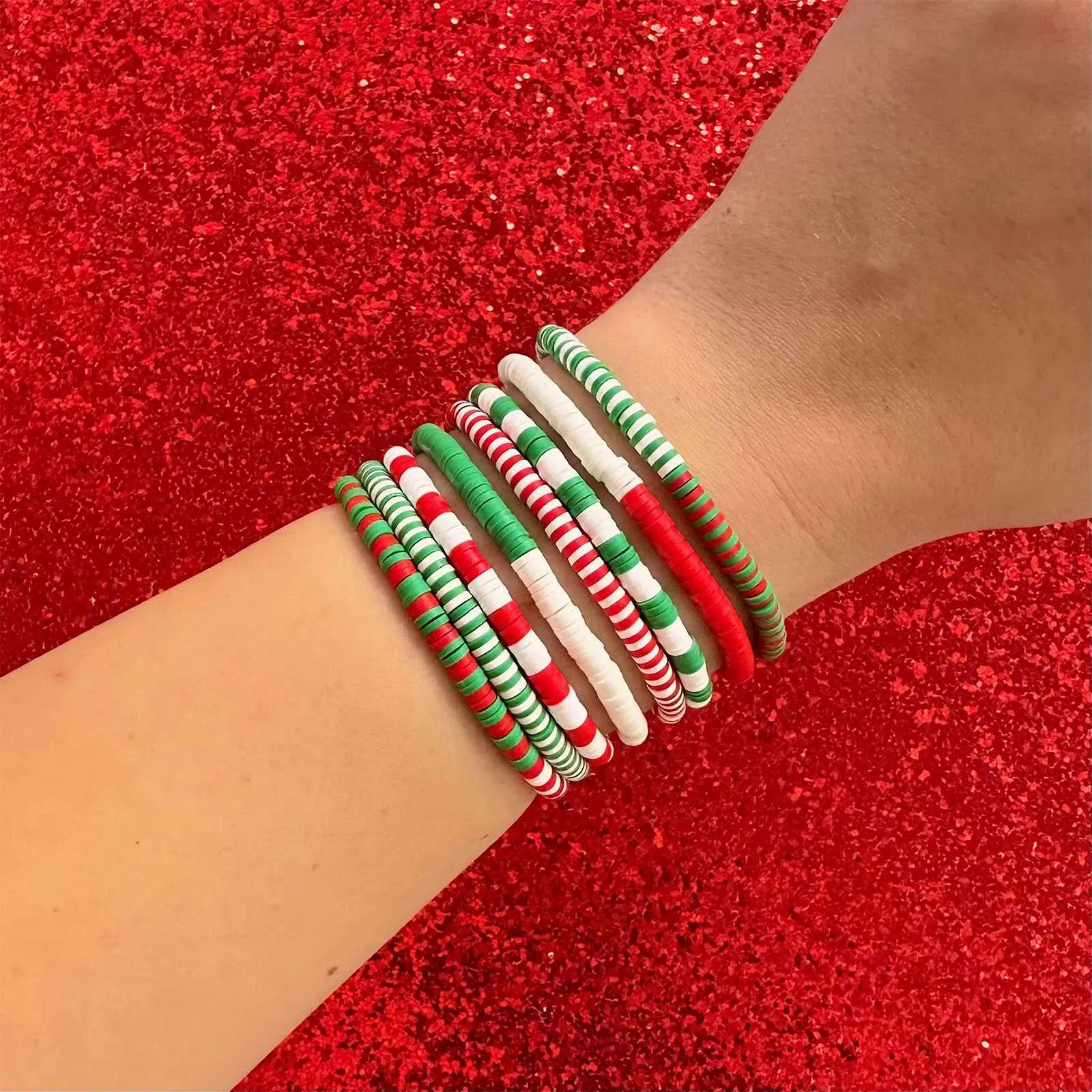 Deck the Halls Stretch Bracelet Set of 8