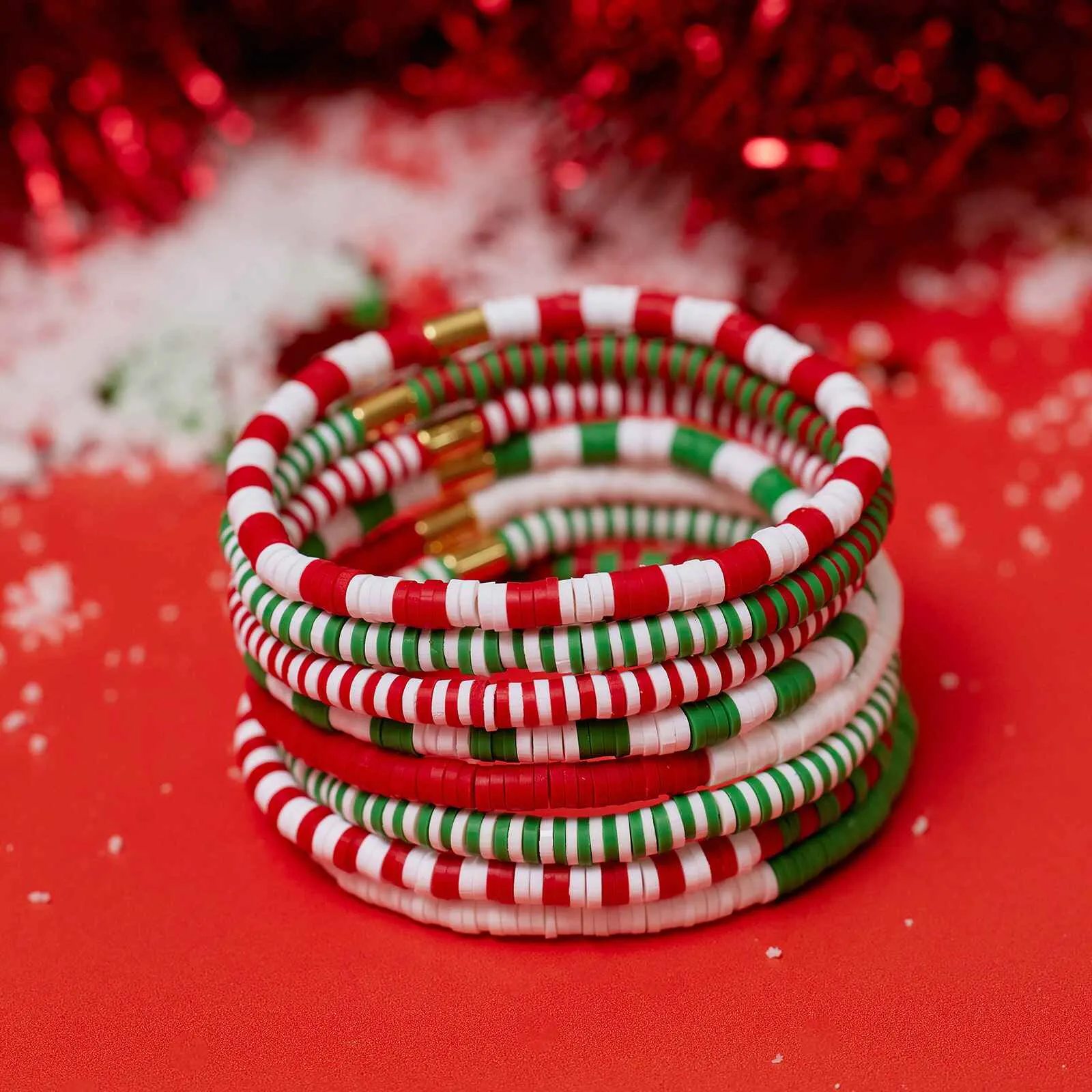 Deck the Halls Stretch Bracelet Set of 8