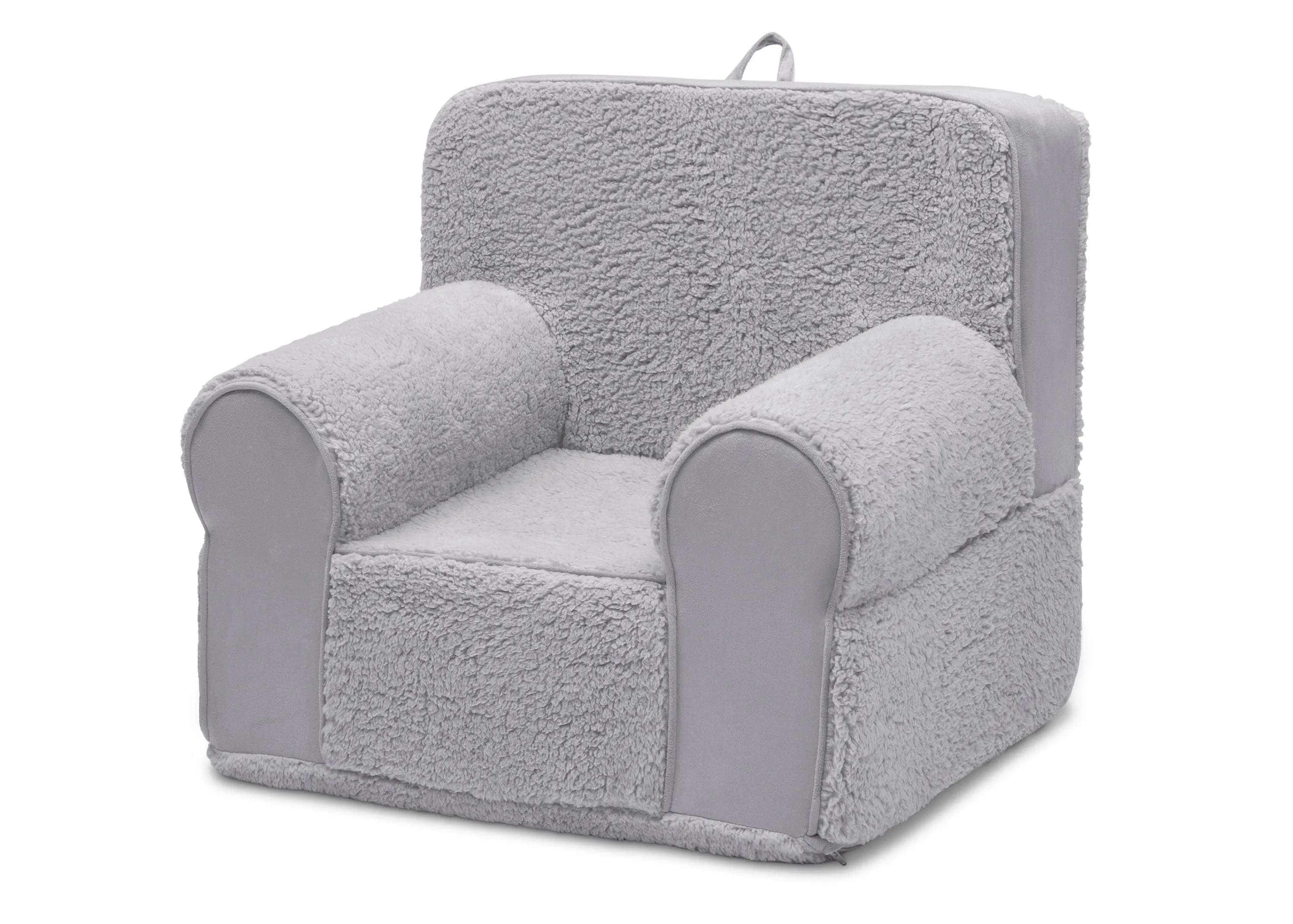 Deluxe Cozee Sherpa and Suede Chair for Kids