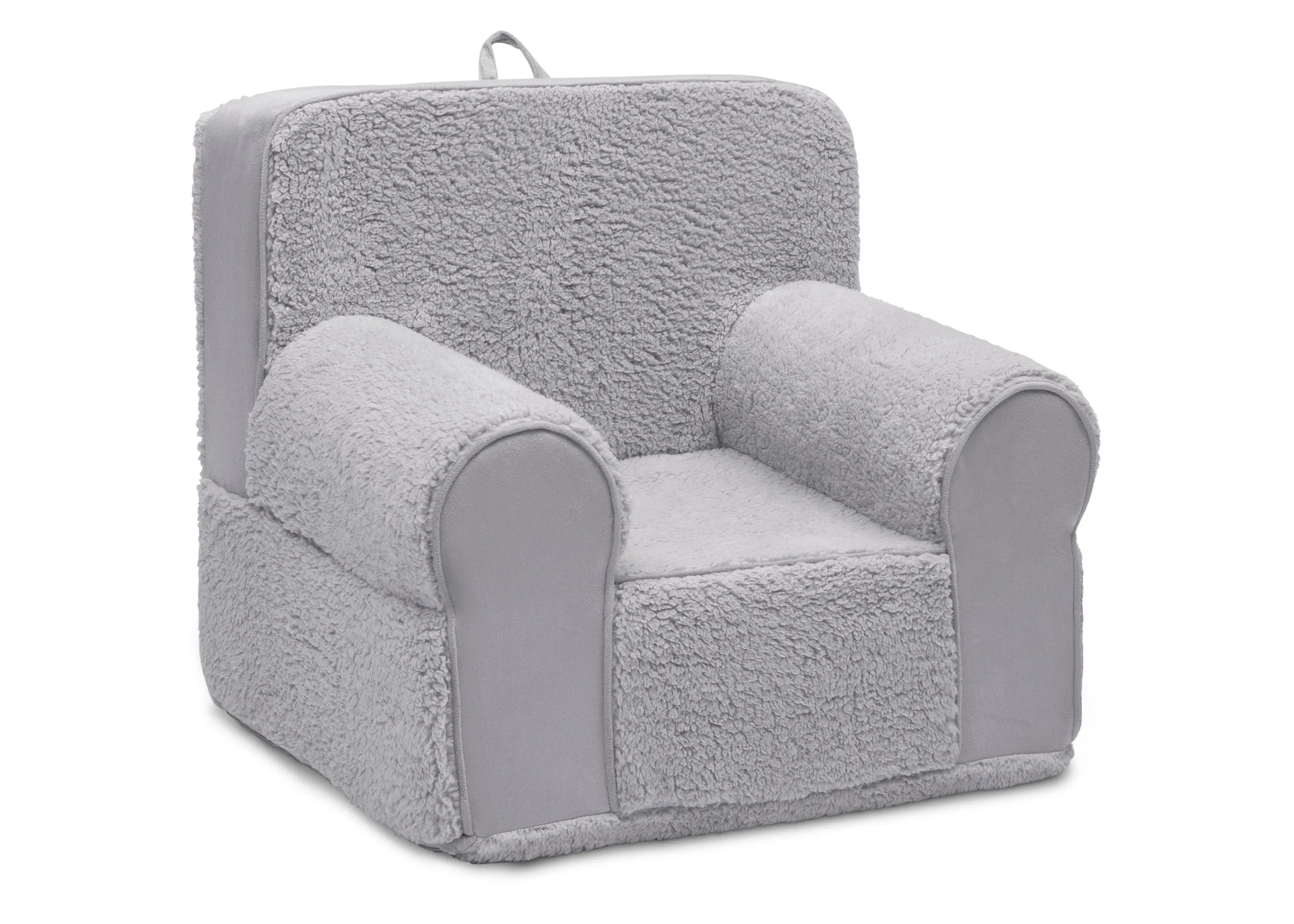 Deluxe Cozee Sherpa and Suede Chair for Kids