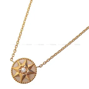 Dior necklace Rose de Vents 1P Diamond Pendant Pink 18KPG/Pink opal/Diamond 0.4ct Rose Gold HW JRDV95007[BRAND NEW][Authentic]