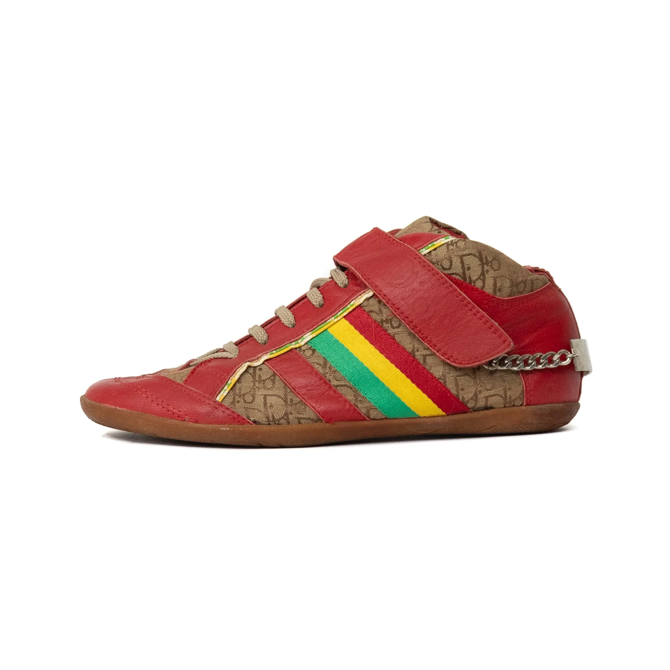 Dior Rasta Monogram Red Trainers