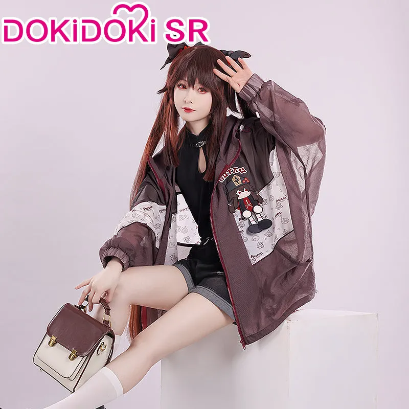 DokiDoki-SR Game Genshin Impact Cosplay Hutao / Zhongli / Kazuha / Nahida Costume Sun Protection Top Doujin Casual Wear