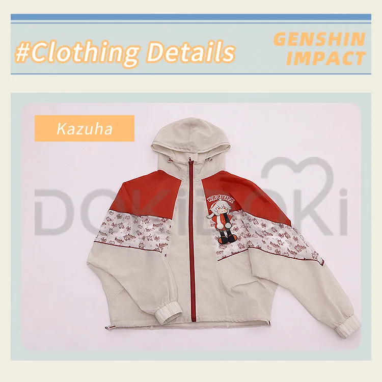 DokiDoki-SR Game Genshin Impact Cosplay Hutao / Zhongli / Kazuha / Nahida Costume Sun Protection Top Doujin Casual Wear