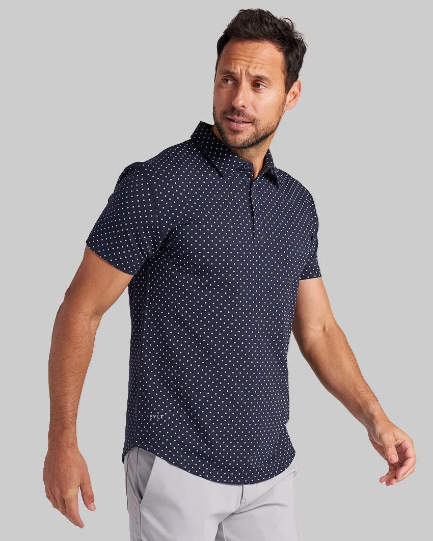 Drop-Cut: LUX Dotted Polo <!-- Size M -->