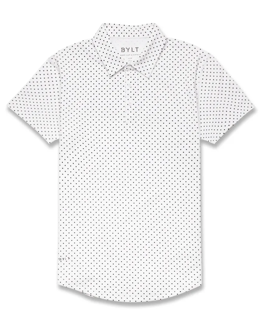 Drop-Cut: LUX Dotted Polo <!-- Size M -->