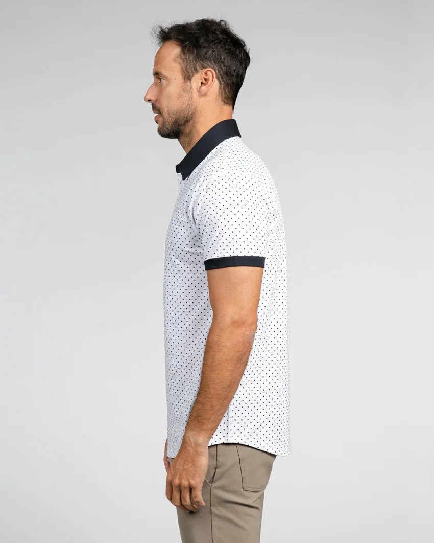 Drop-Cut: LUX Dotted Polo <!-- Size M -->