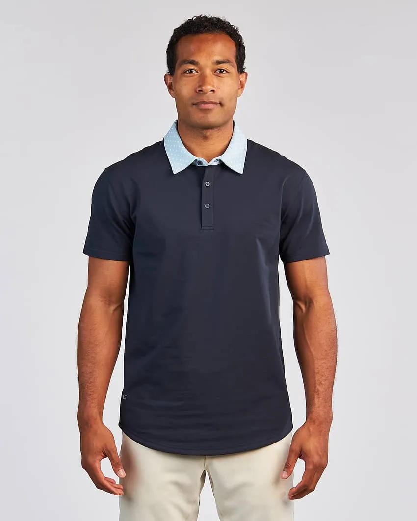 Drop-Cut: LUX Dotted Polo <!-- Size M -->