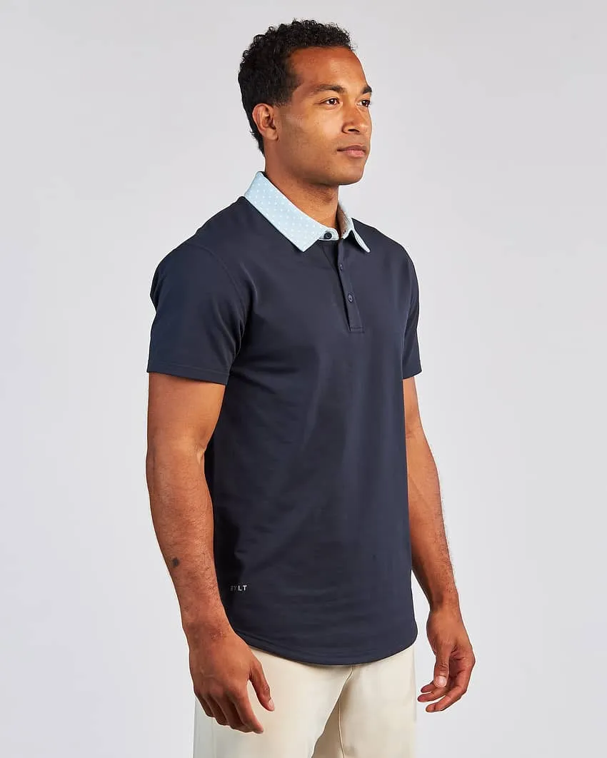 Drop-Cut: LUX Dotted Polo <!-- Size M -->