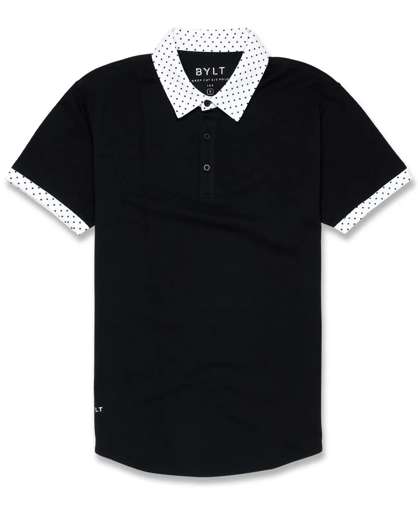 Drop-Cut: LUX Dotted Polo <!-- Size M -->