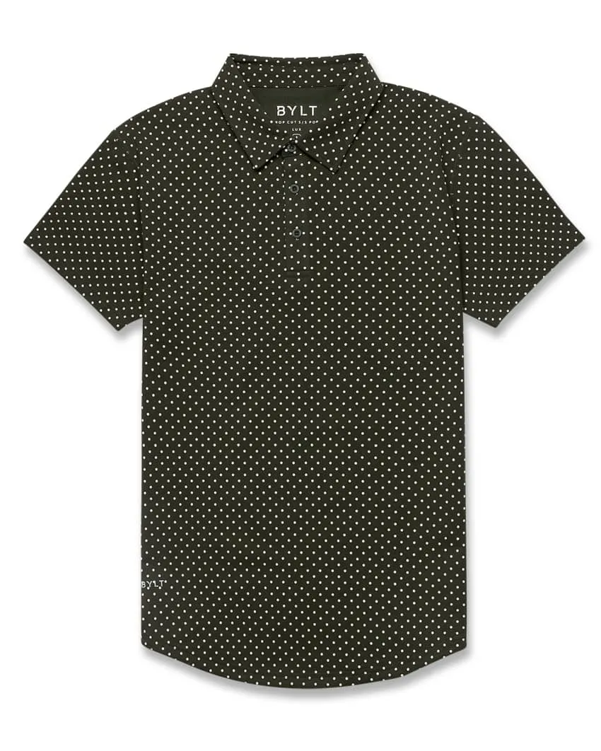 Drop-Cut: LUX Dotted Polo <!-- Size M -->