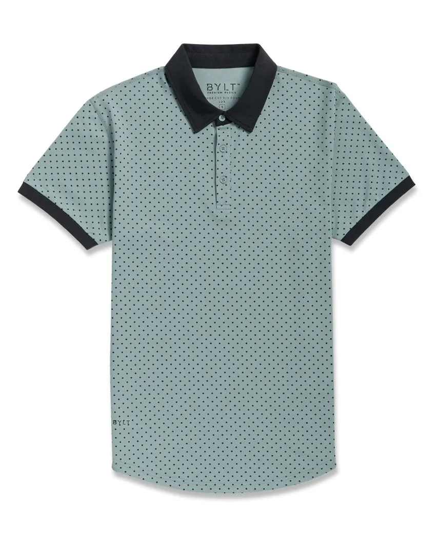 Drop-Cut: LUX Dotted Polo <!-- Size M -->