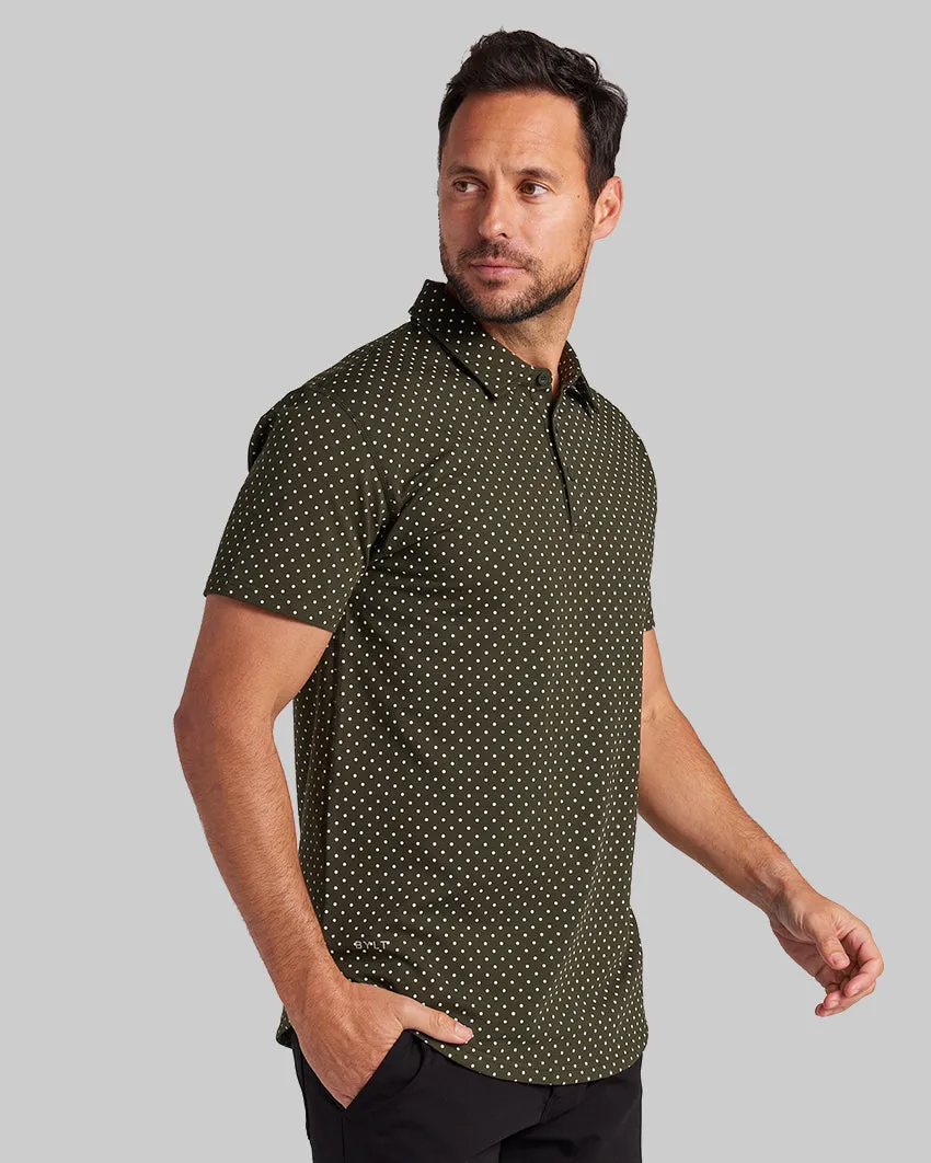 Drop-Cut: LUX Dotted Polo <!-- Size M -->