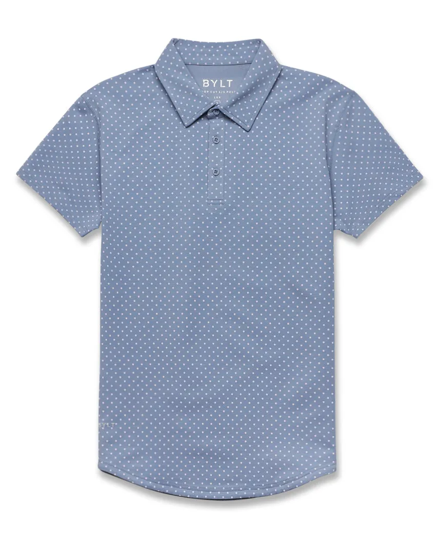 Drop-Cut: LUX Dotted Polo <!-- Size M -->