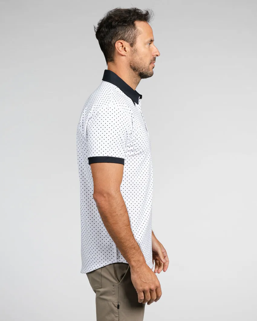 Drop-Cut: LUX Dotted Polo <!-- Size M -->