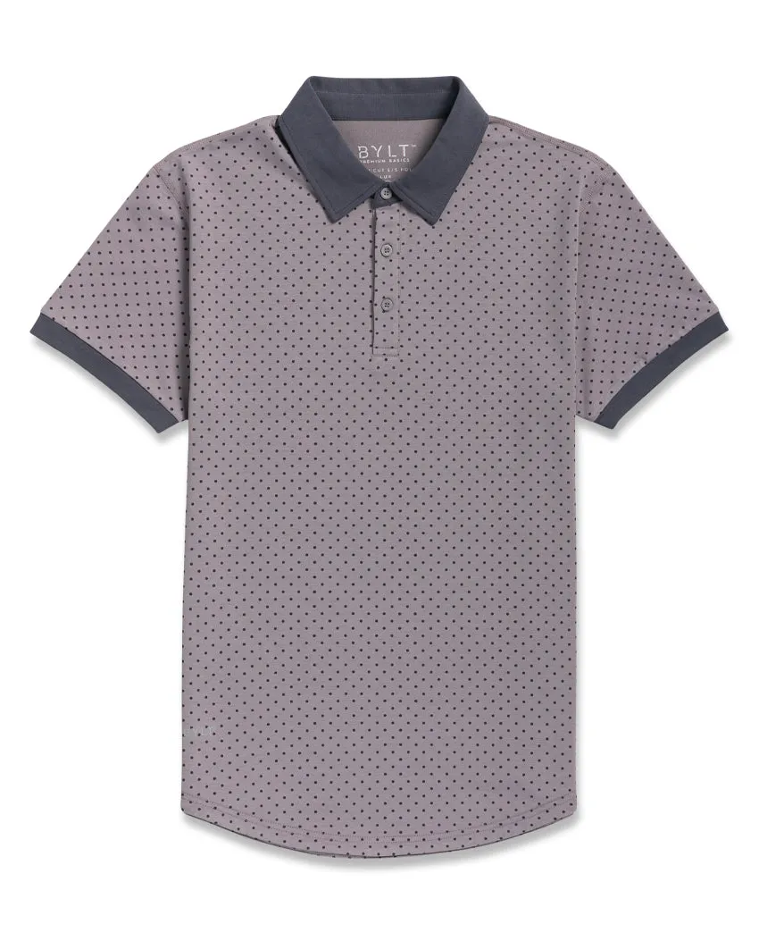 Drop-Cut: LUX Dotted Polo <!-- Size M -->