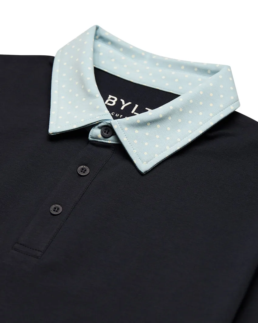 Drop-Cut: LUX Dotted Polo <!-- Size M -->