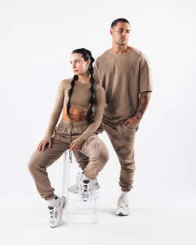 Earth Dye Graphic Jogger - Mudstone