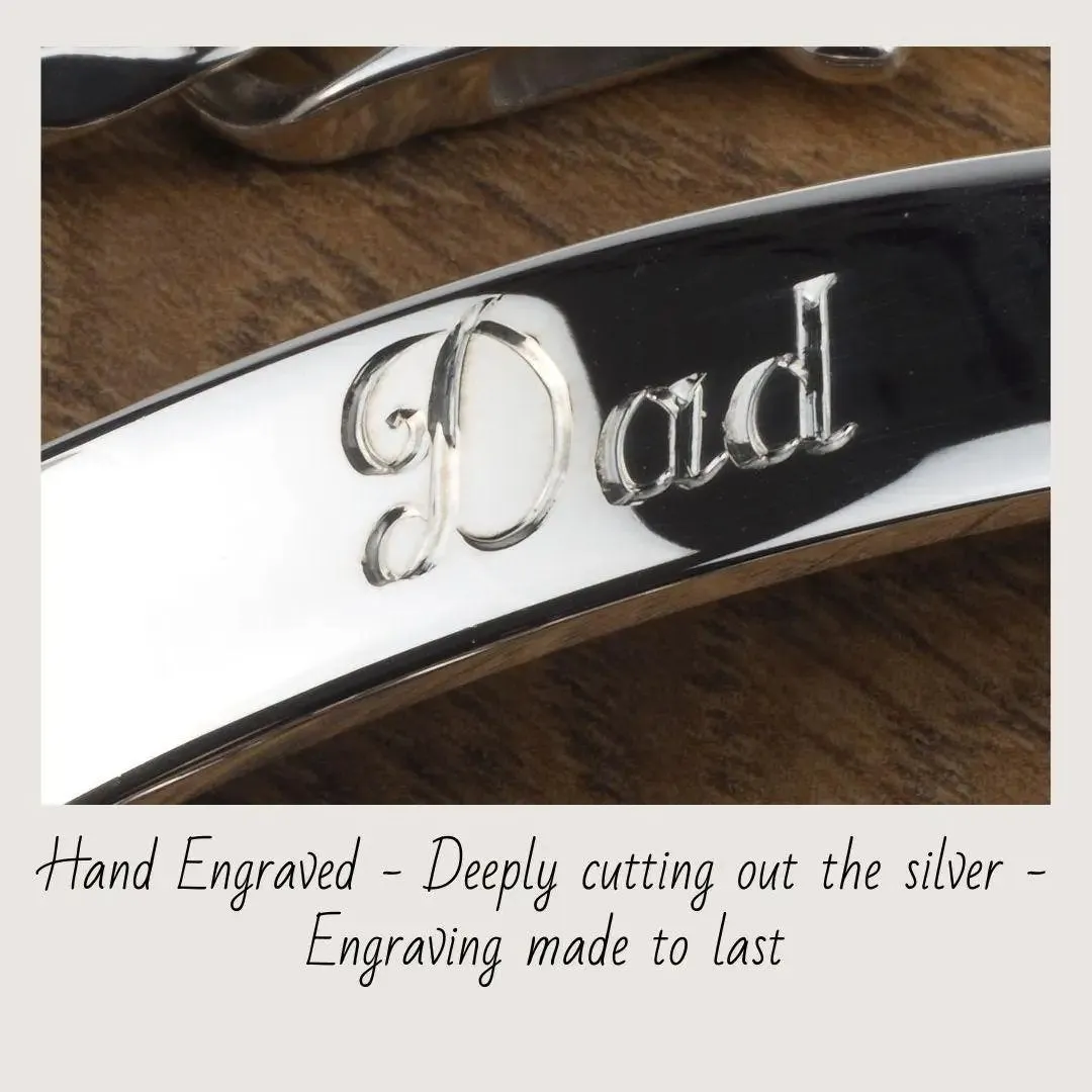 Engraved Sterling Silver Mens 9 inch Id Bracelet