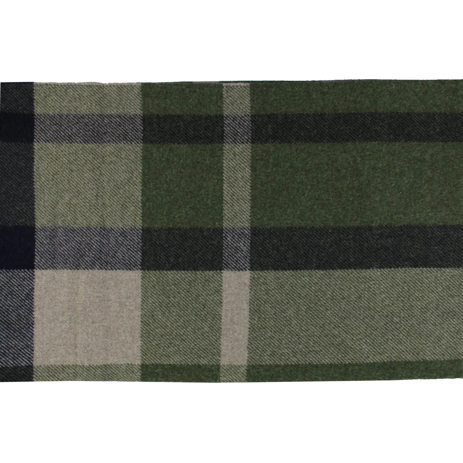 Ermenegildo Zegna Throw Blanket Green Plaid - Wool Alpaca Cashmere