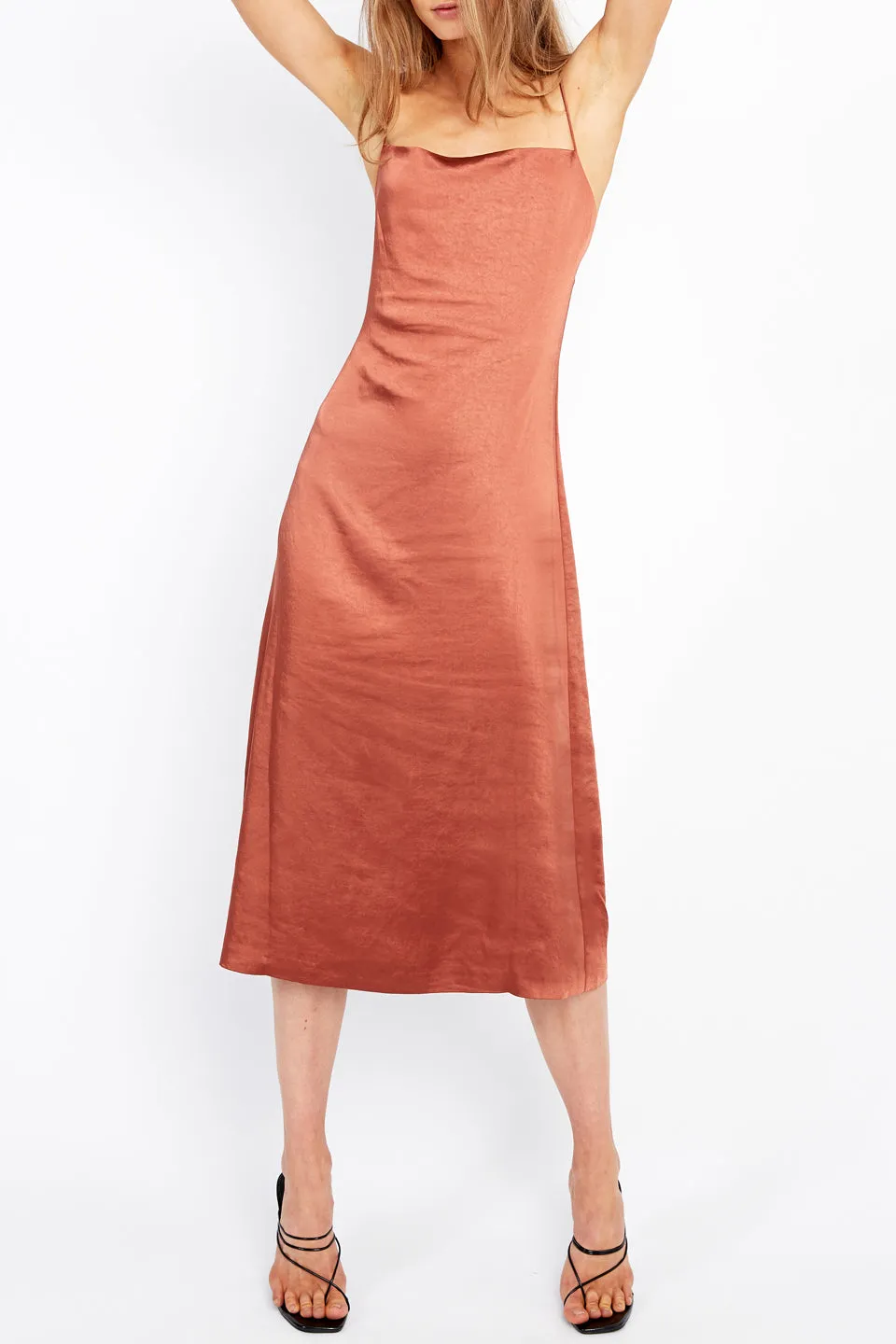 Escape Strappy Tie Back Bias Sienna Midi Dress