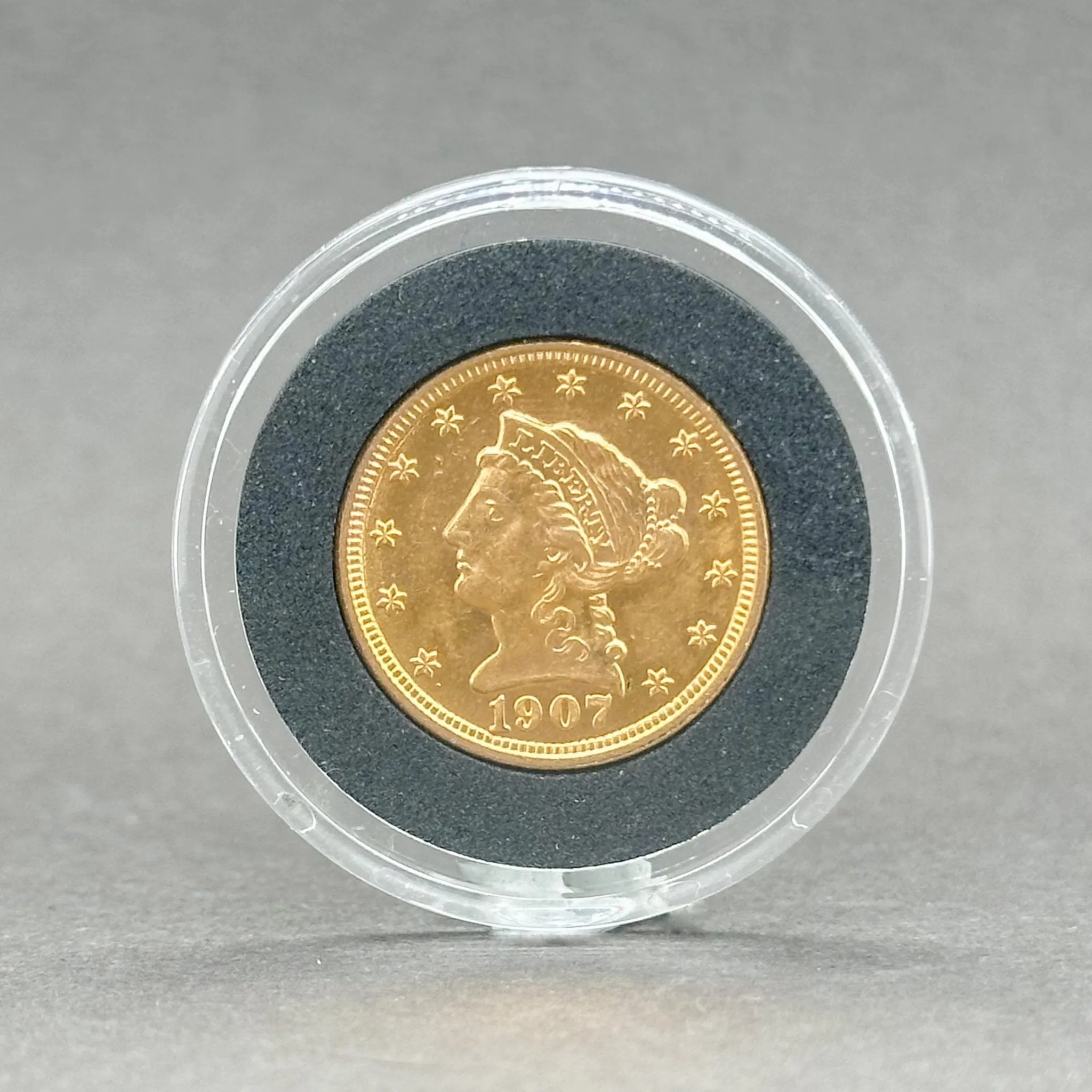 Estate Fine Gold 1907 Gold Liberty Head $2.50 Dollar Coin