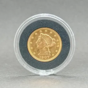 Estate Fine Gold 1907 Gold Liberty Head $2.50 Dollar Coin