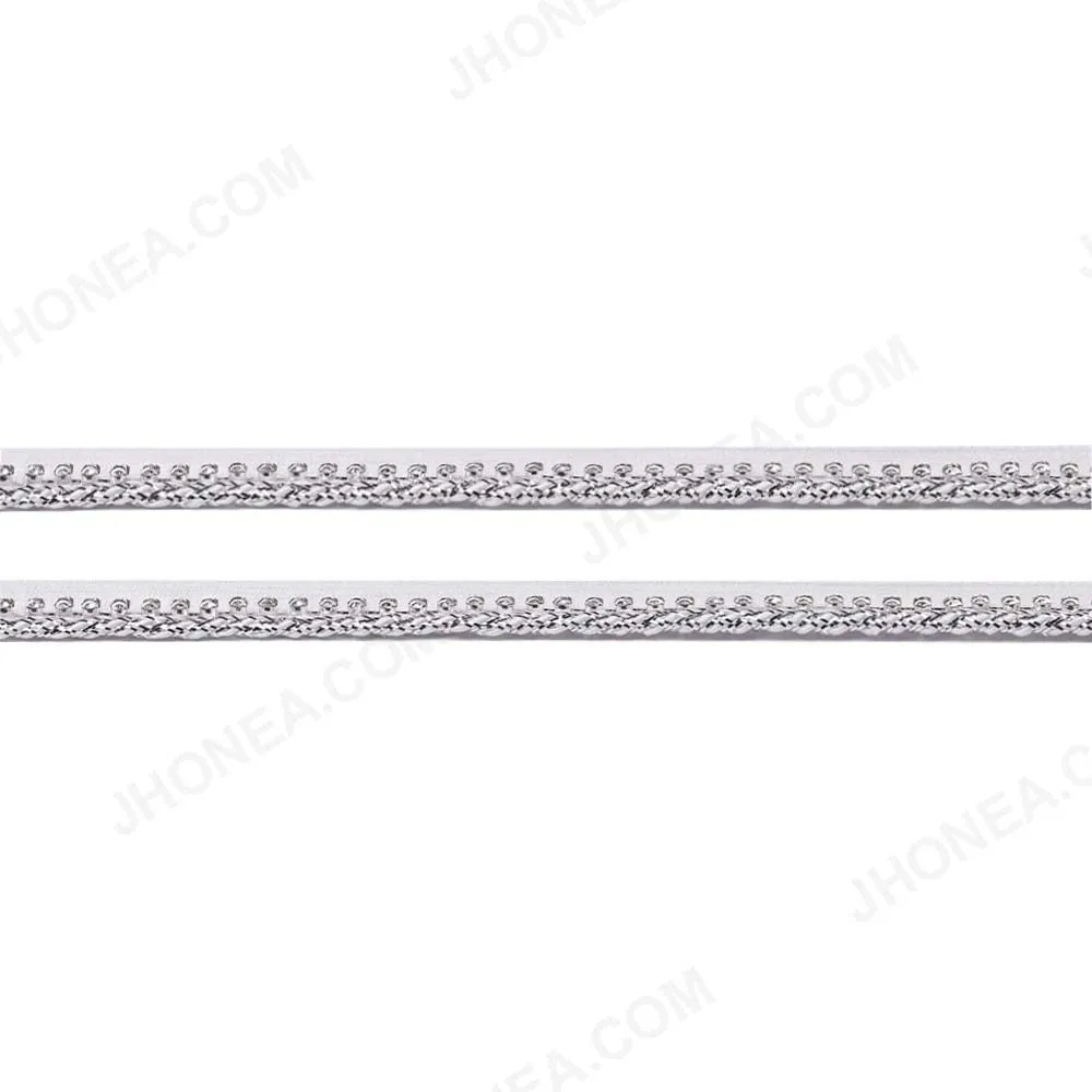 Exclusive Shiny Diamonds White Border Lace for Dresses