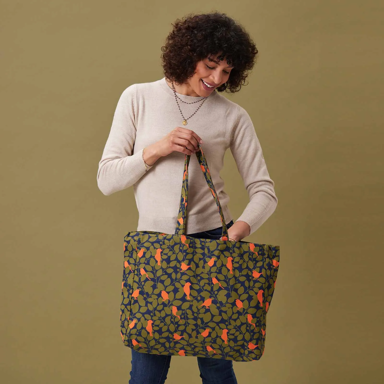 Finches Little Shopper Tote Bag