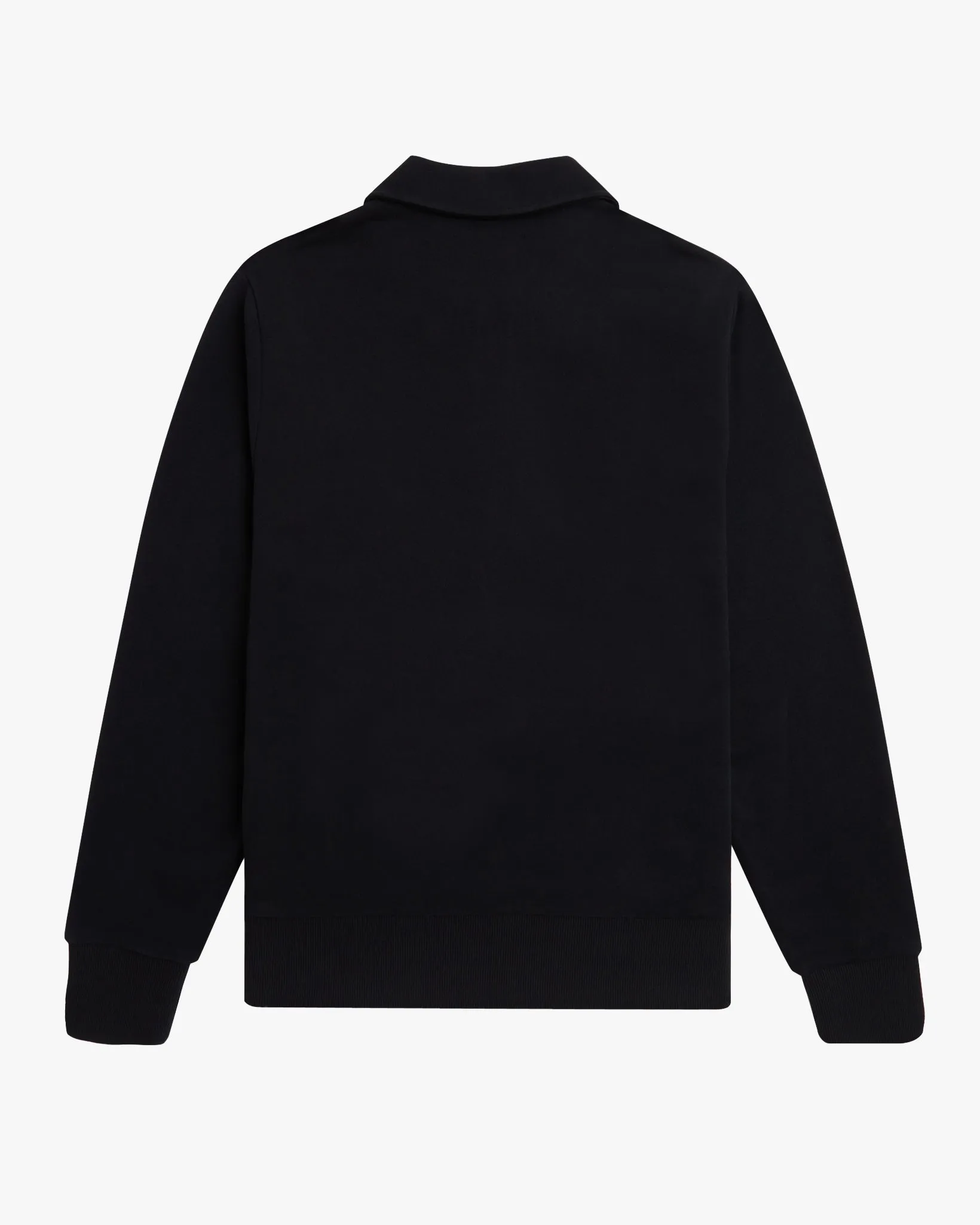 Fred Perry Half Zip Collared Sweatshirt - Black