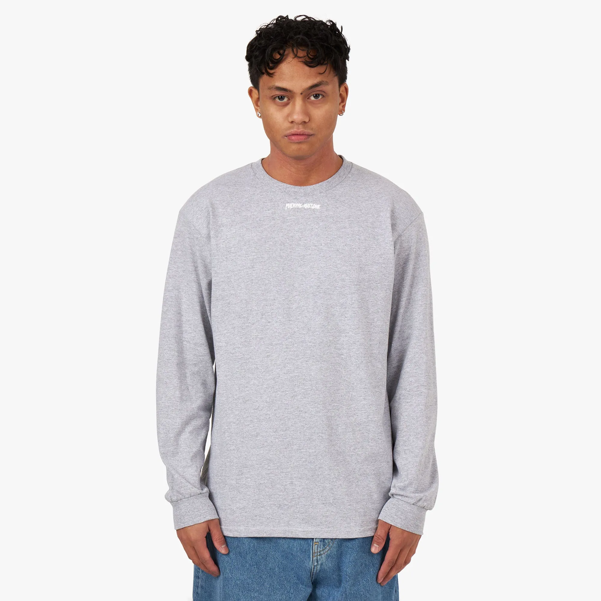 Fucking Awesome Little Stamp L/S Tee Heather Grey