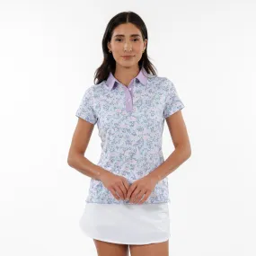 Garden Performance Polo | The Garden - White/Lilac