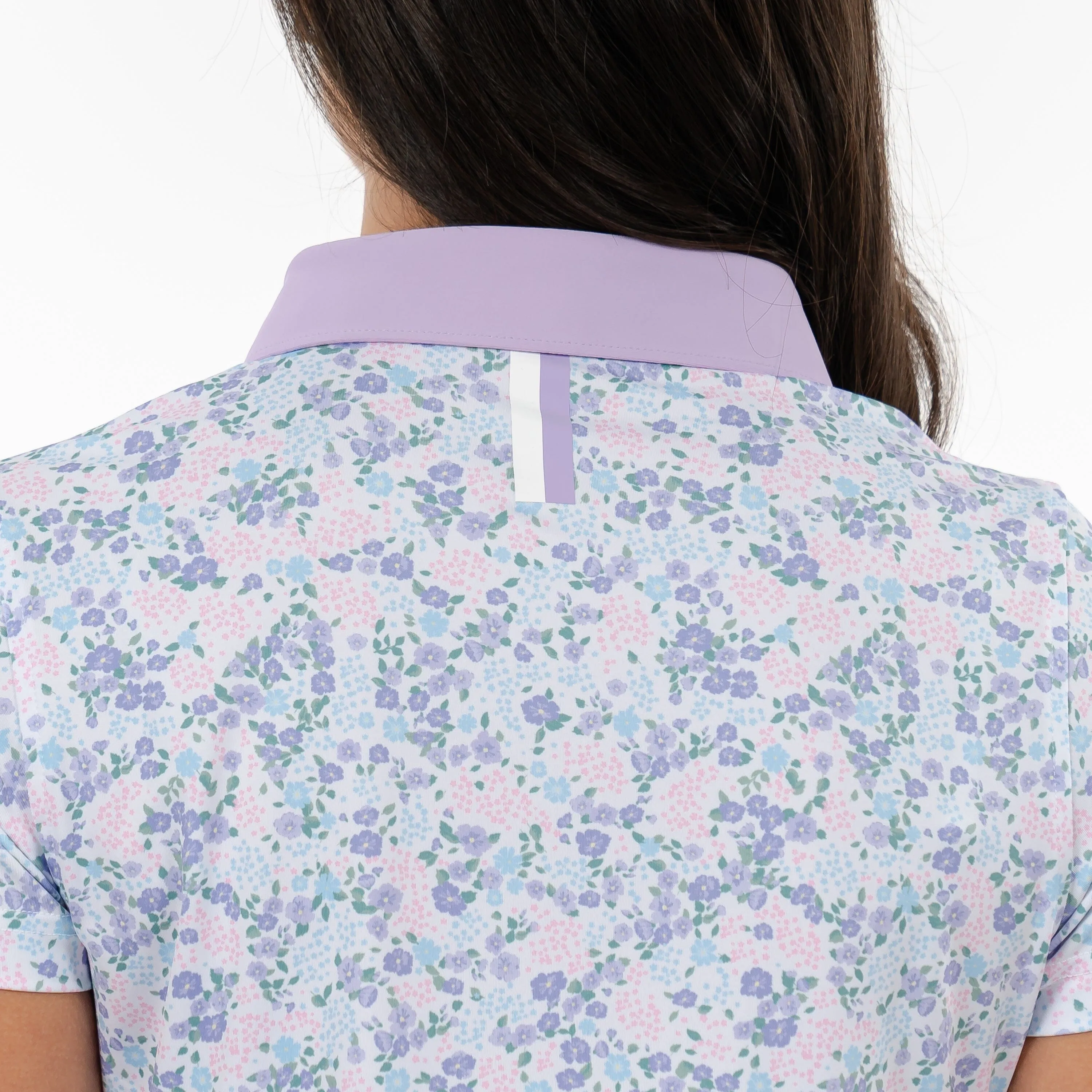 Garden Performance Polo | The Garden - White/Lilac