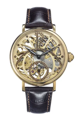 Grande Diva Mechanical Swiss-Made Skeleton Gold Ladies Watch 16550080