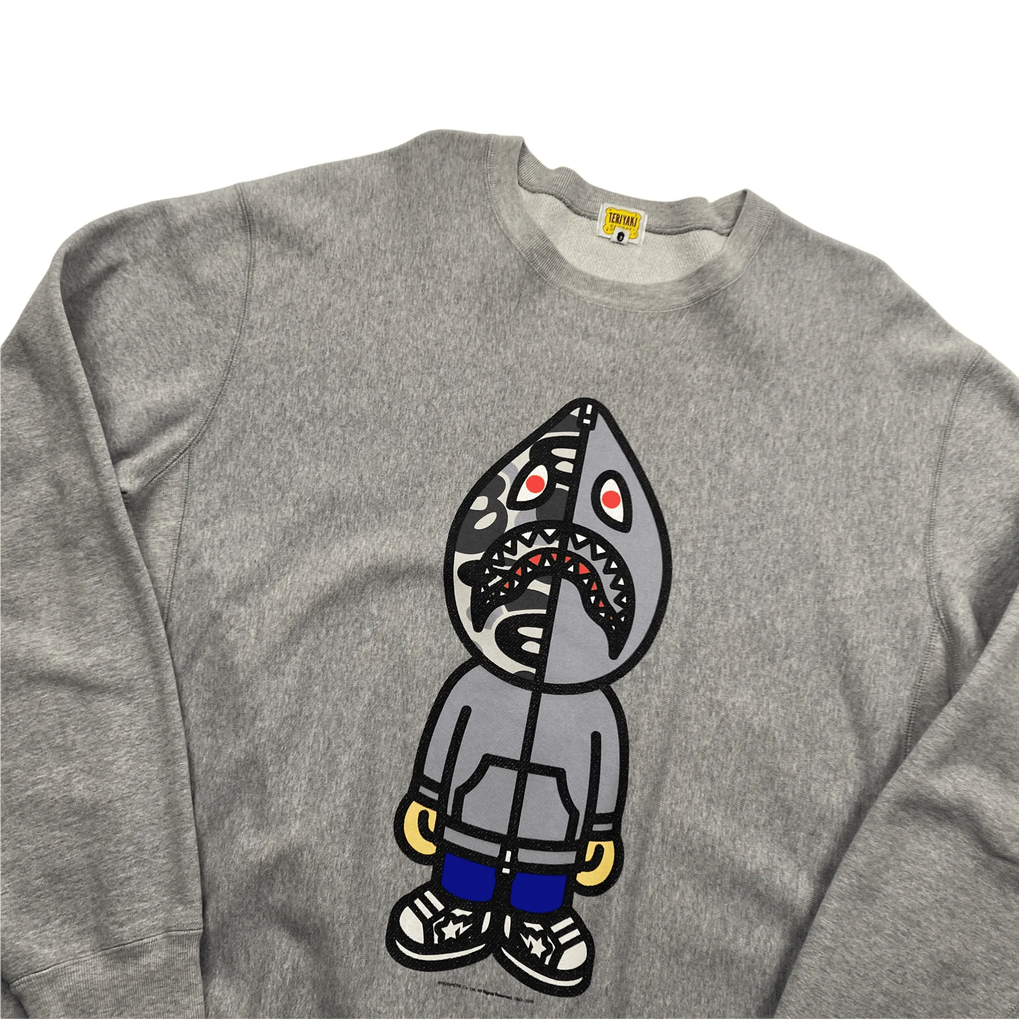 Grey Teriyaki Source x A Bathing Ape (BAPE) Sweatshirt - Large