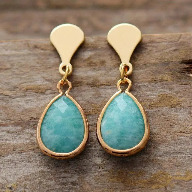 Guriyan Amazonite Drop Earrings