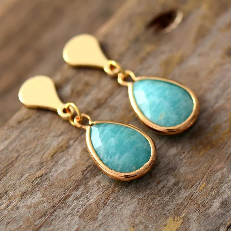 Guriyan Amazonite Drop Earrings