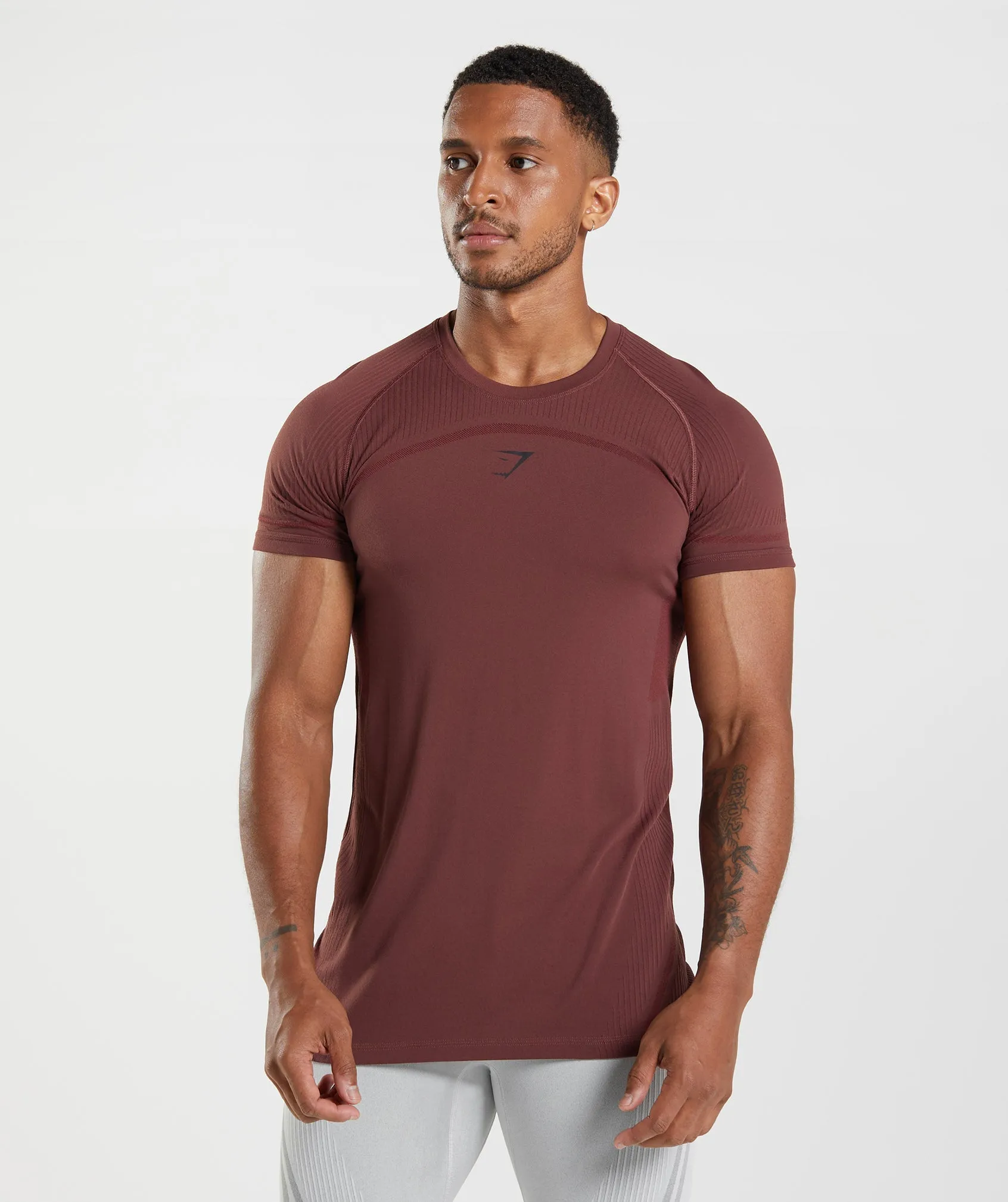 Gymshark 315 Seamless T-Shirt - Cherry Brown