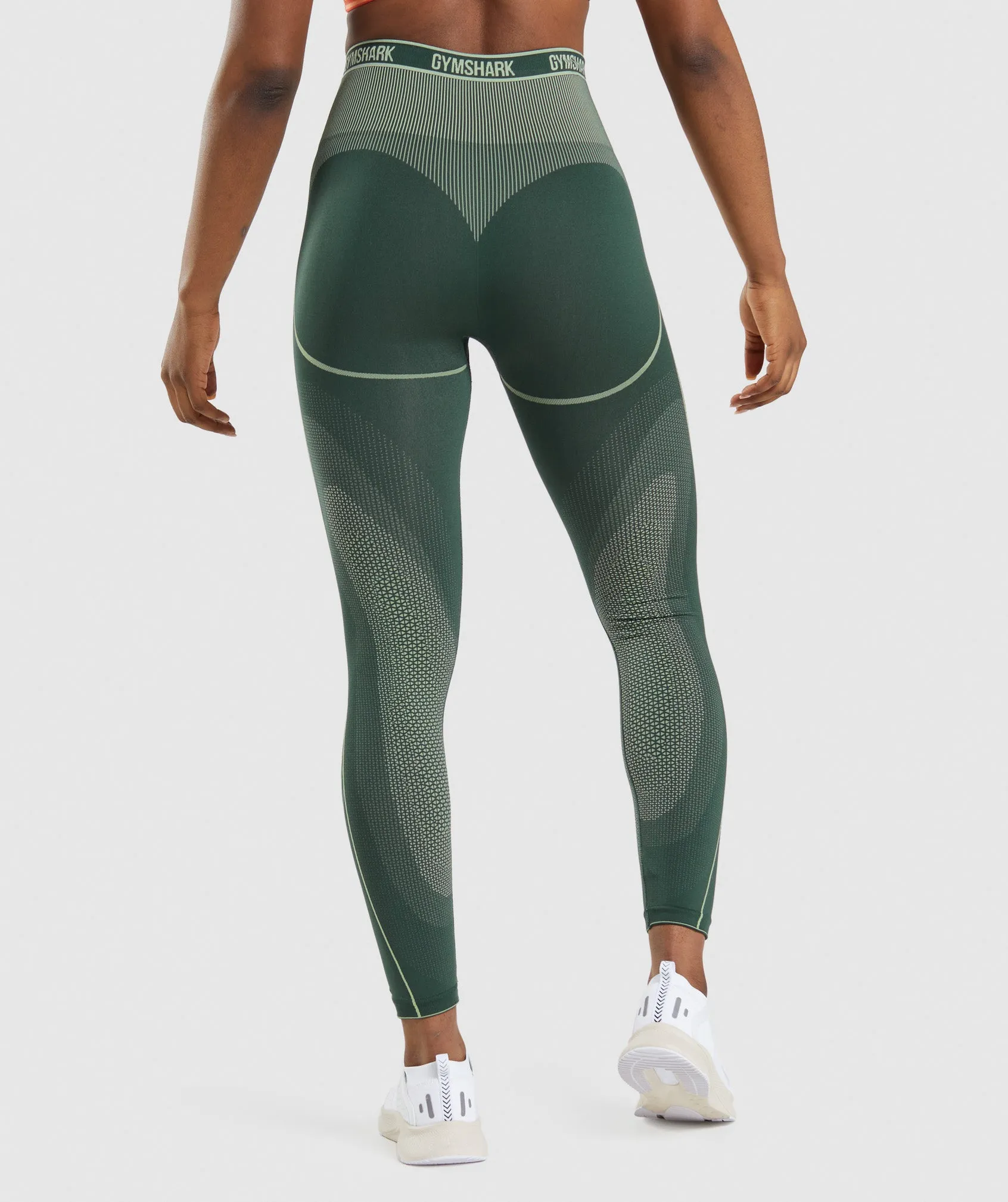 Gymshark Apex Seamless High Rise Leggings - Obsidian Green/Cucumber Green