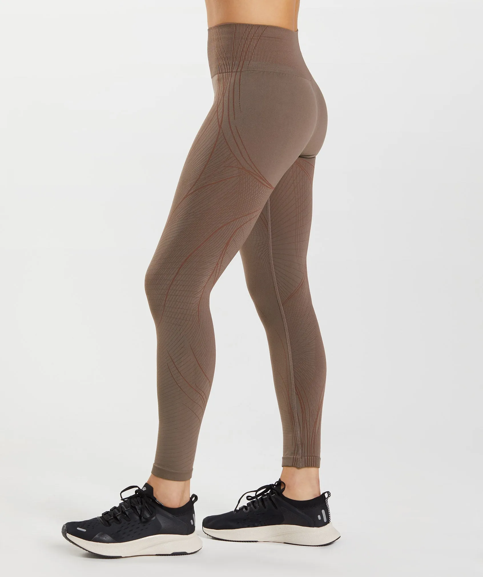 Gymshark Apex Seamless Leggings - Truffle Brown/Cherry Brown