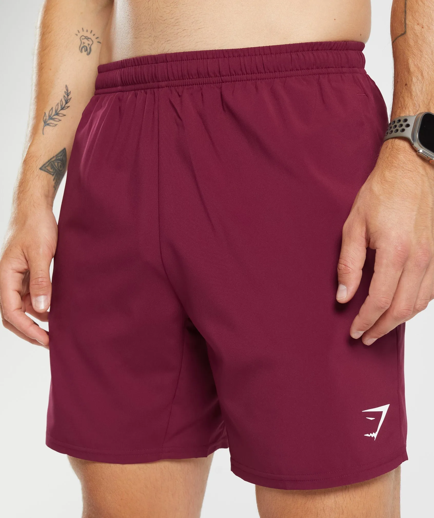 Gymshark Arrival 7" Shorts - Plum Pink