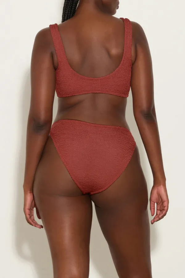 Hallie Bikini Metallic Rosewood