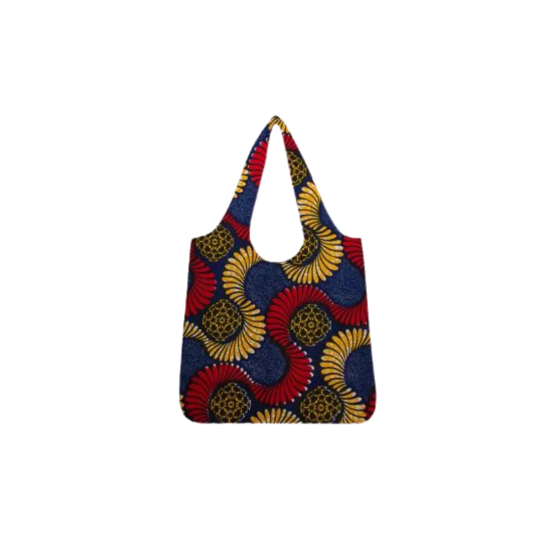 Handmade African Print Ankara Tote Bag | Water-proof Ankara Shopping Bag - Stella