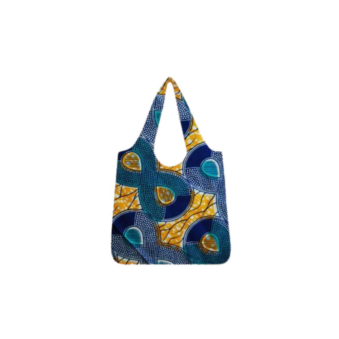 Handmade African Print Ankara Tote Bag | Water-proof Ankara Shopping Bag - Stella